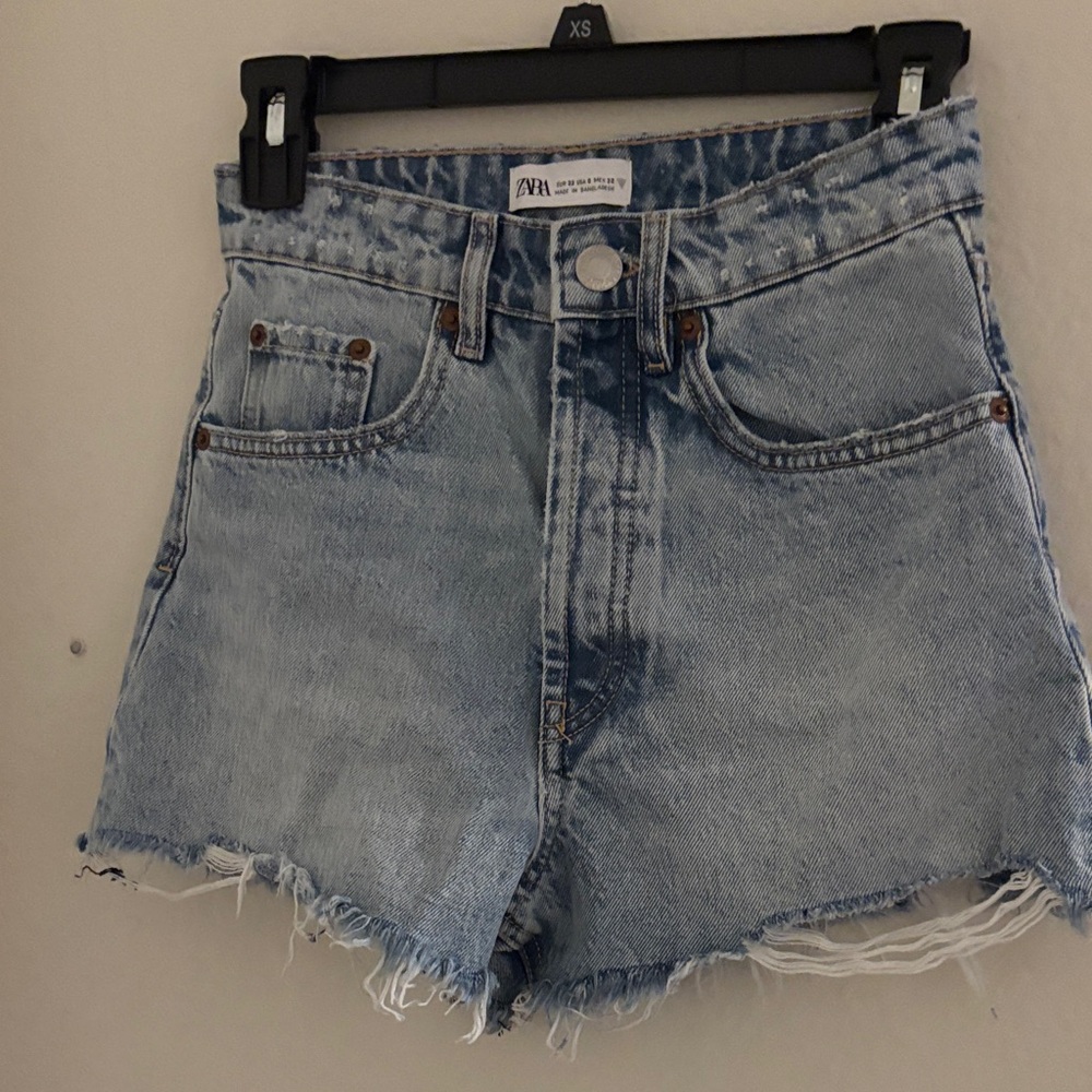 Zara Light Blue Jean Shorts